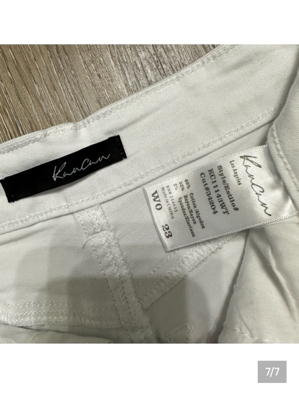 Kancan Women’s High-Rise White Jean Shorts